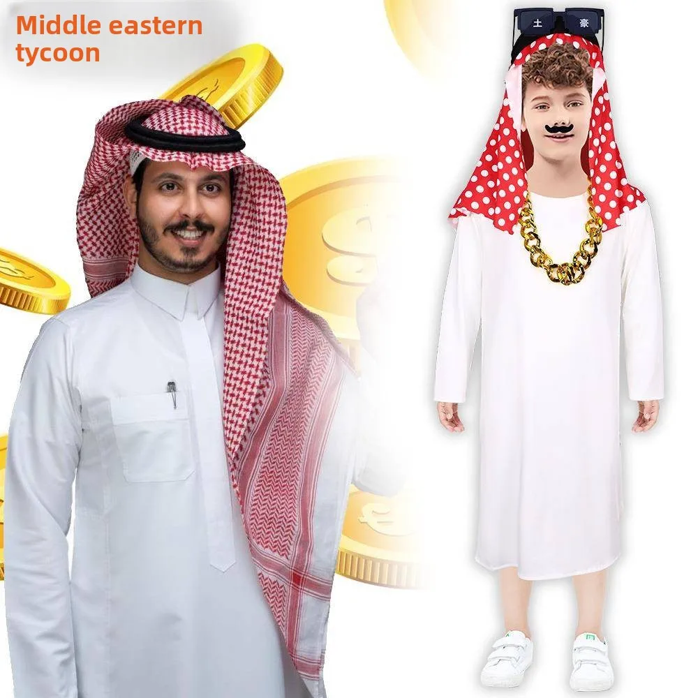 

Arabian Sle loween Costume Adult Long Robe for Par Masquerade Funny Outfit Dubai eikhs Attire Ethnic Stage Wear