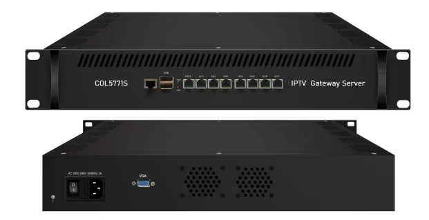 Hotel Server All-in-One-Live-Kanäle VOD-Programm HTTP, UDP, HLS, RTMP IP-Konverter-Gateway COL5771S