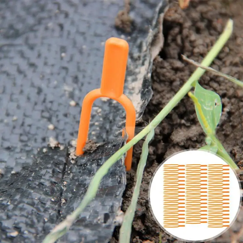 Plant Climbing Support Clips 50pcs Stolon Fixator 65mm Garden Plant Climbing Support Farming Securing Fixer Reusable Stem Holder