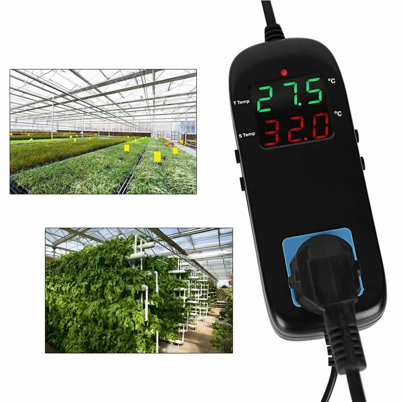 

RISE-MH-2000 Digital Display Fish Tank Temperature Controller Thermostat Regulator EU Plug