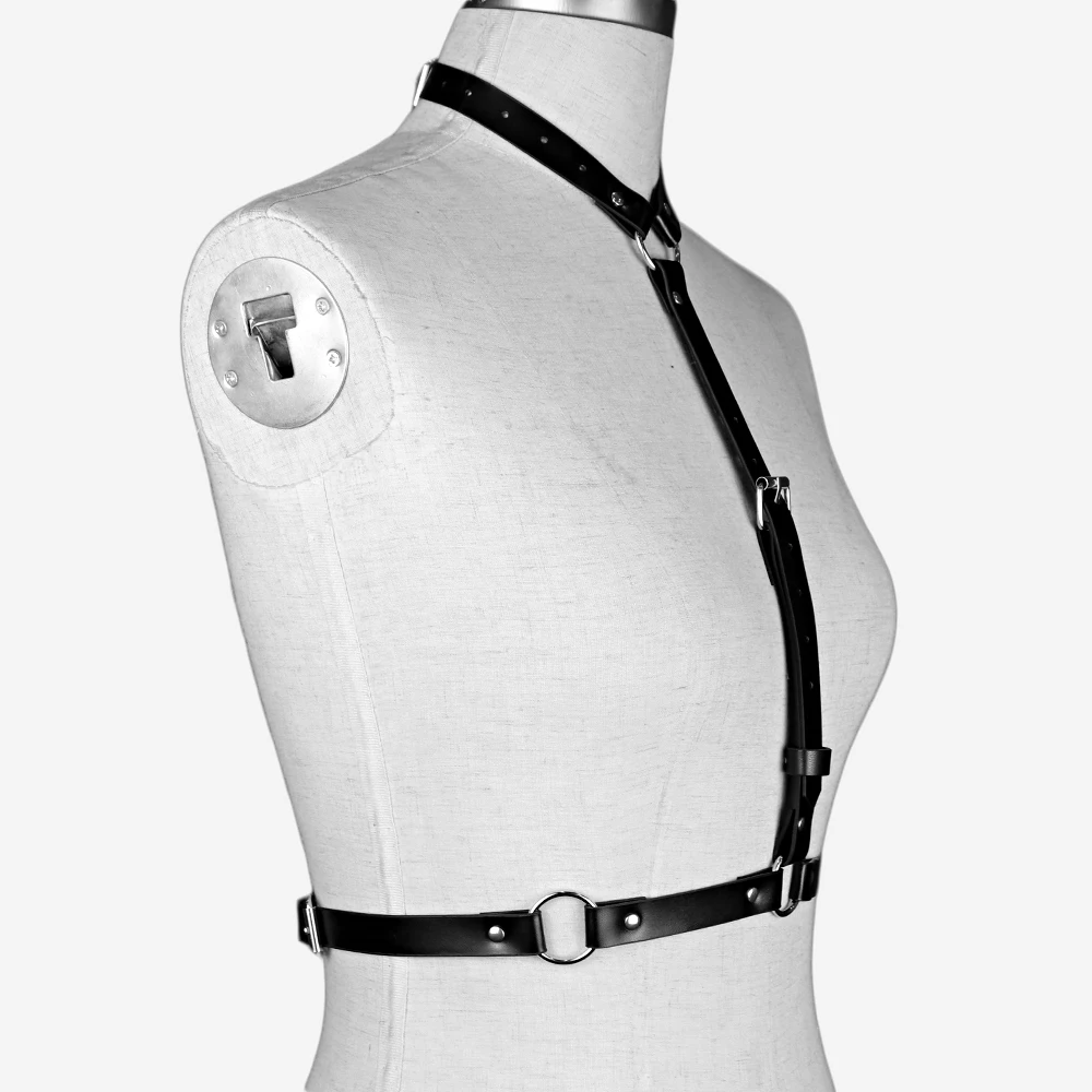 Male Lingerie Leather Harness Men Adjustable Fetish Gay Clothing Sexual Body Chest Harness Belt Strap Punk Rave Costumes for Sex