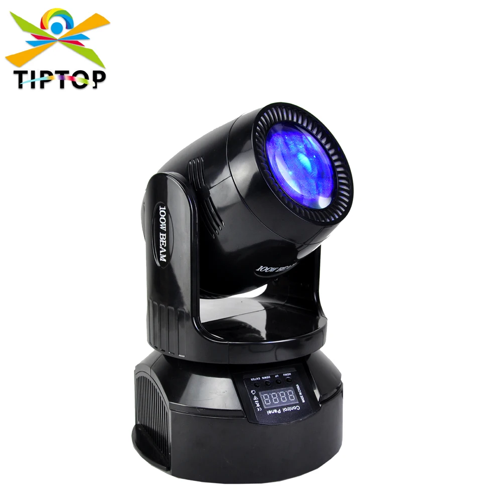 

TIPTOP 100W Stage Beam Led Moving Head Light 8 Facet Prism Lens Ceiling Ktv Embedded Disco Light LCD Display 8 Degree Lens