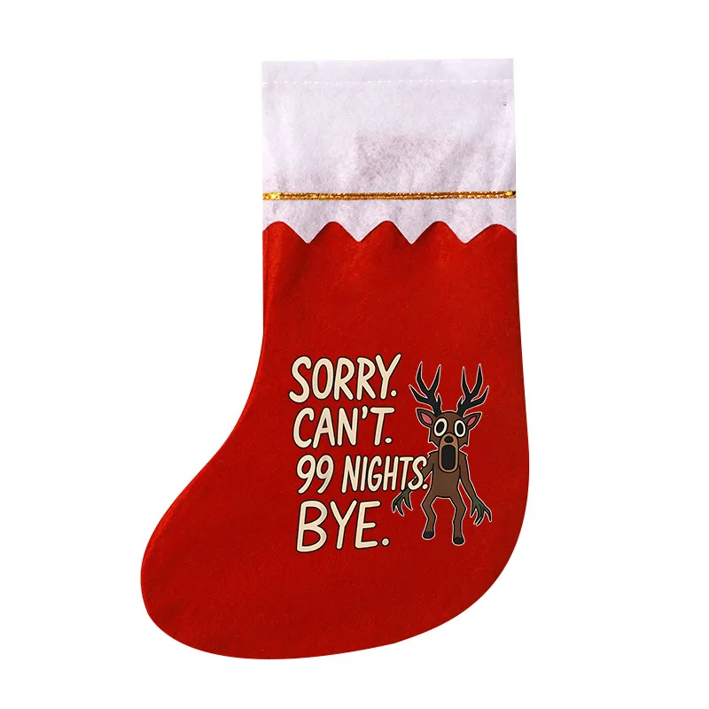 99 ليالًا في الغابة جوارب عيد الميلاد كيس كيس الحلوى لوازم عيد الميلاد المنزل السنة الجديدة جورب شجرة عيد الميلاد الديكور الهدايا #5