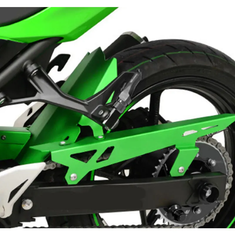 อุปกรณ์เสริมมอเตอร์ไซค์ฝาครอบโซ่บังโคลนหลังสำหรับ Kawasaki Ninja400 Ninja 400 2018 2019 2020 2021