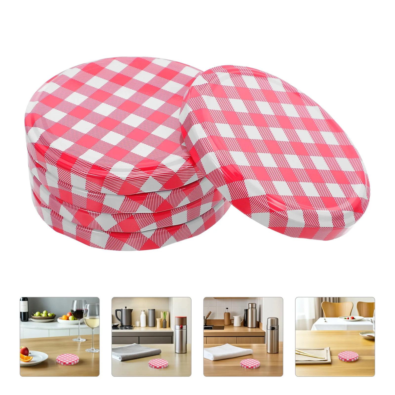 

40 Pcs Mason Jar Lids Jars Wide Mouth Canning Multipurpose Glass Metal Jam Pot Covers