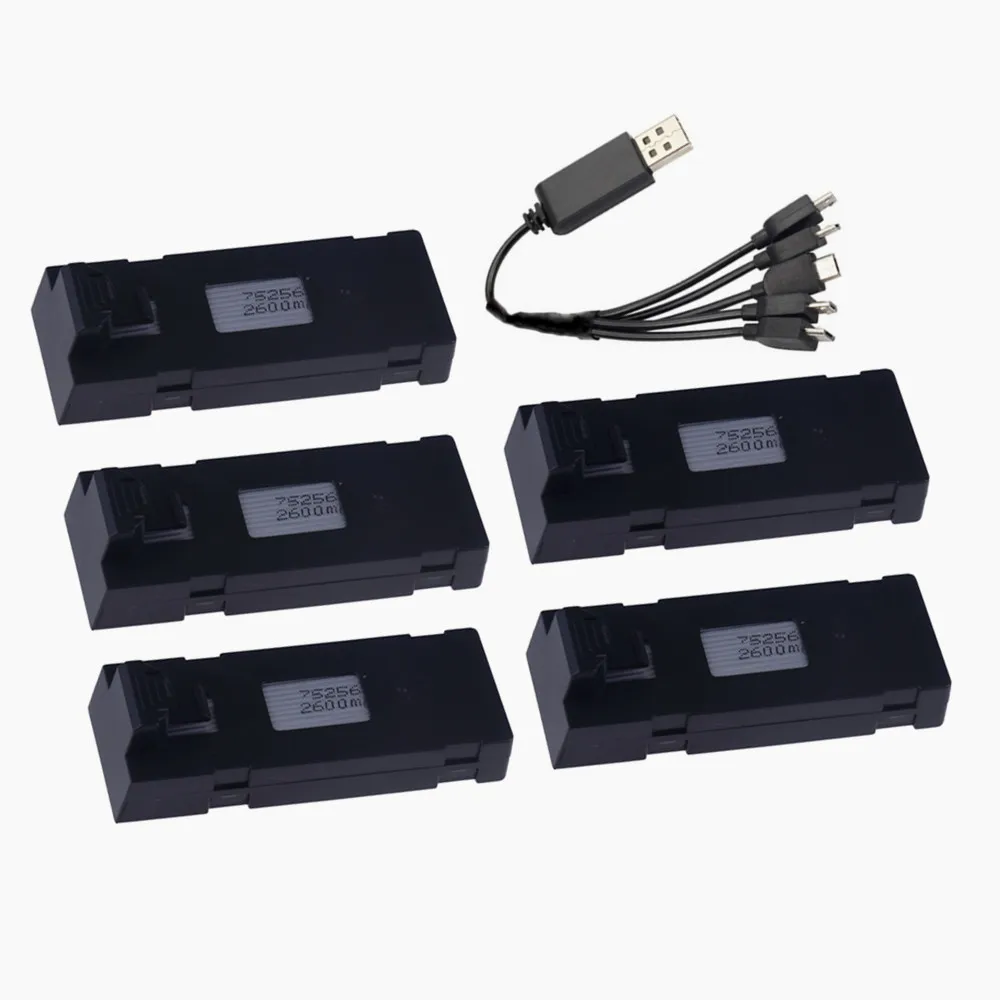 Batería de 3,7 V y 2600mAh para E88, E88PRO, E88MAX, E525, E99, E99PRO, P1, P5PRO, Mini, Uav, Drone, RC, Quadcopter, piezas, batería de 3,7 V para E88 PRO