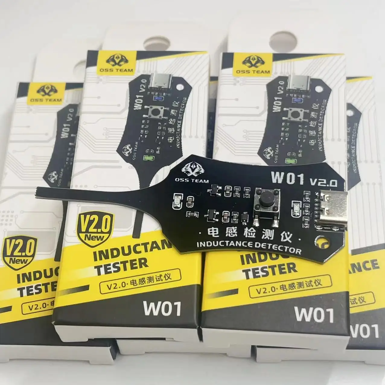 New OSS W01 V2 Type-C Motherboard Coil Tester Inductor Detector For Phone Tablet Laptop Motherboard Repair Quick Fault Check