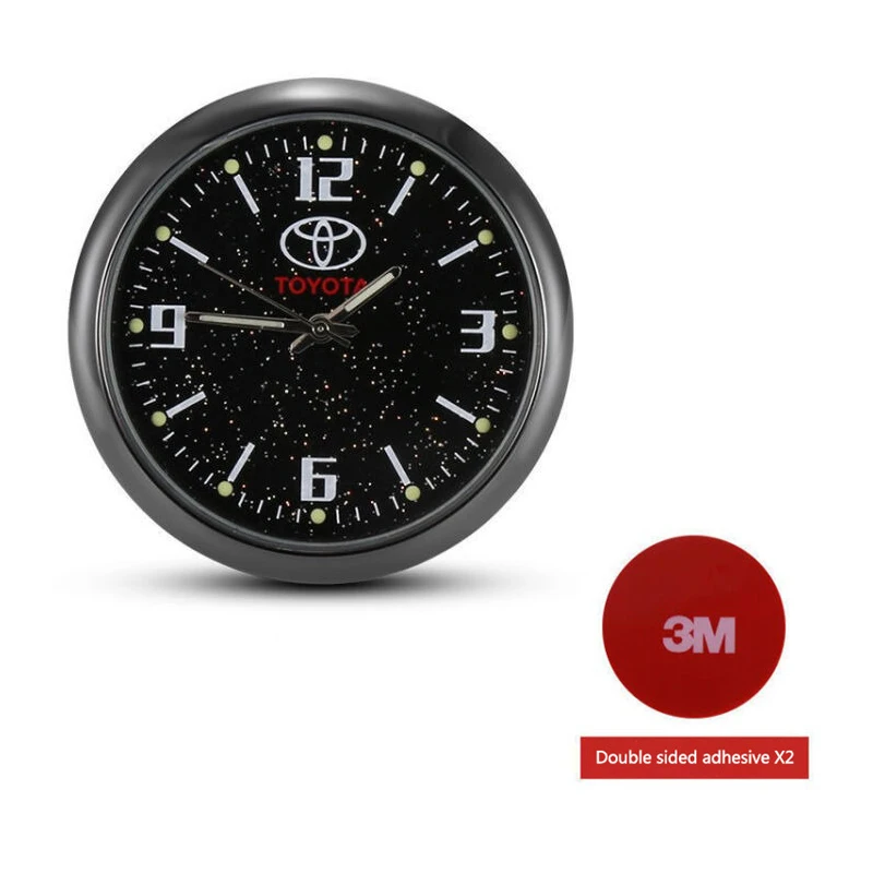 

Car Dash Clock Luminous Quartz Watch Ornament Air Vent Clip Clock For Toyota Chr Rav4 Yaris Prius Avensis Corolla Camry Auris
