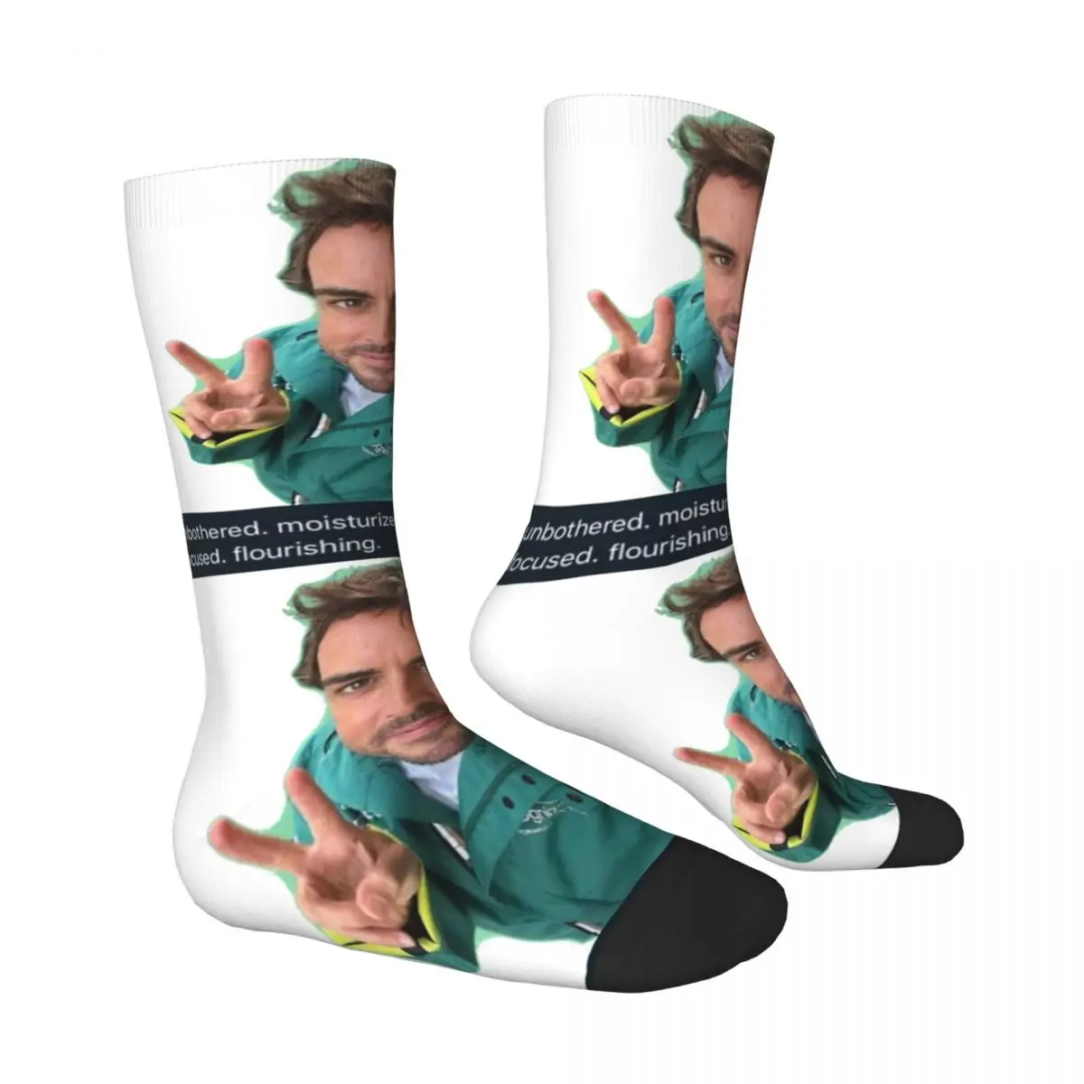 Fernando Alonso (2) Socks Autumn Stockings Funny Men\'s Soft Breathable Socks Custom Climbing Anti Skid Socks