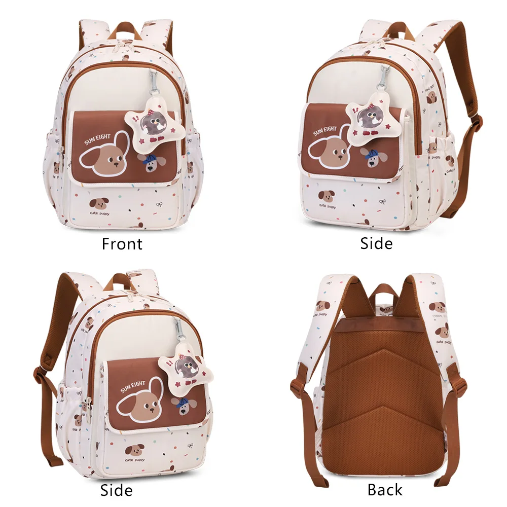 SUN EIGHT Mochila informal de 15 pulgadas con dibujos animados, mochilas escolares ligeras, bolsa de viaje de nailon impermeable, mochila escolar para estudiantes