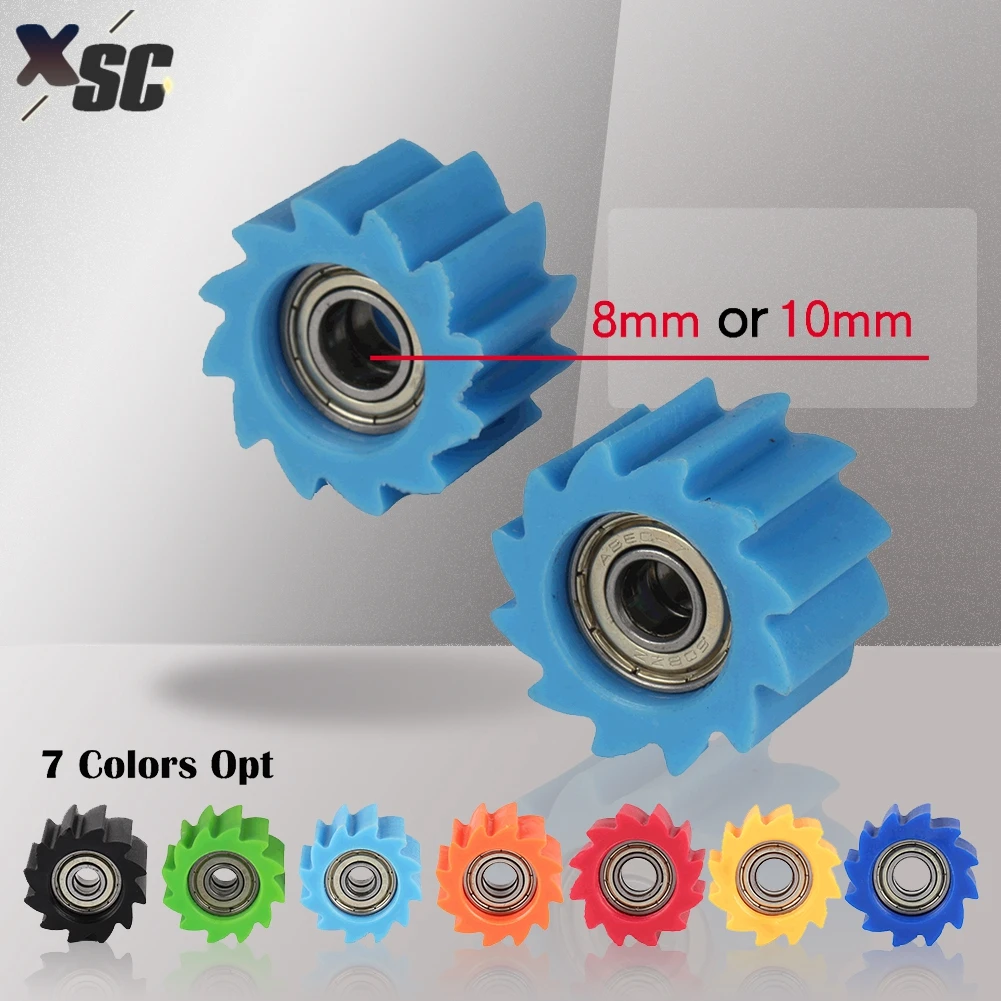 8/10mm Drive Chain Roller Pulley Wheel Slider Tensioner Wheel Guide For Enduro Motorcycle Motocross ATV CRF CR XRPIT Dirt Bike