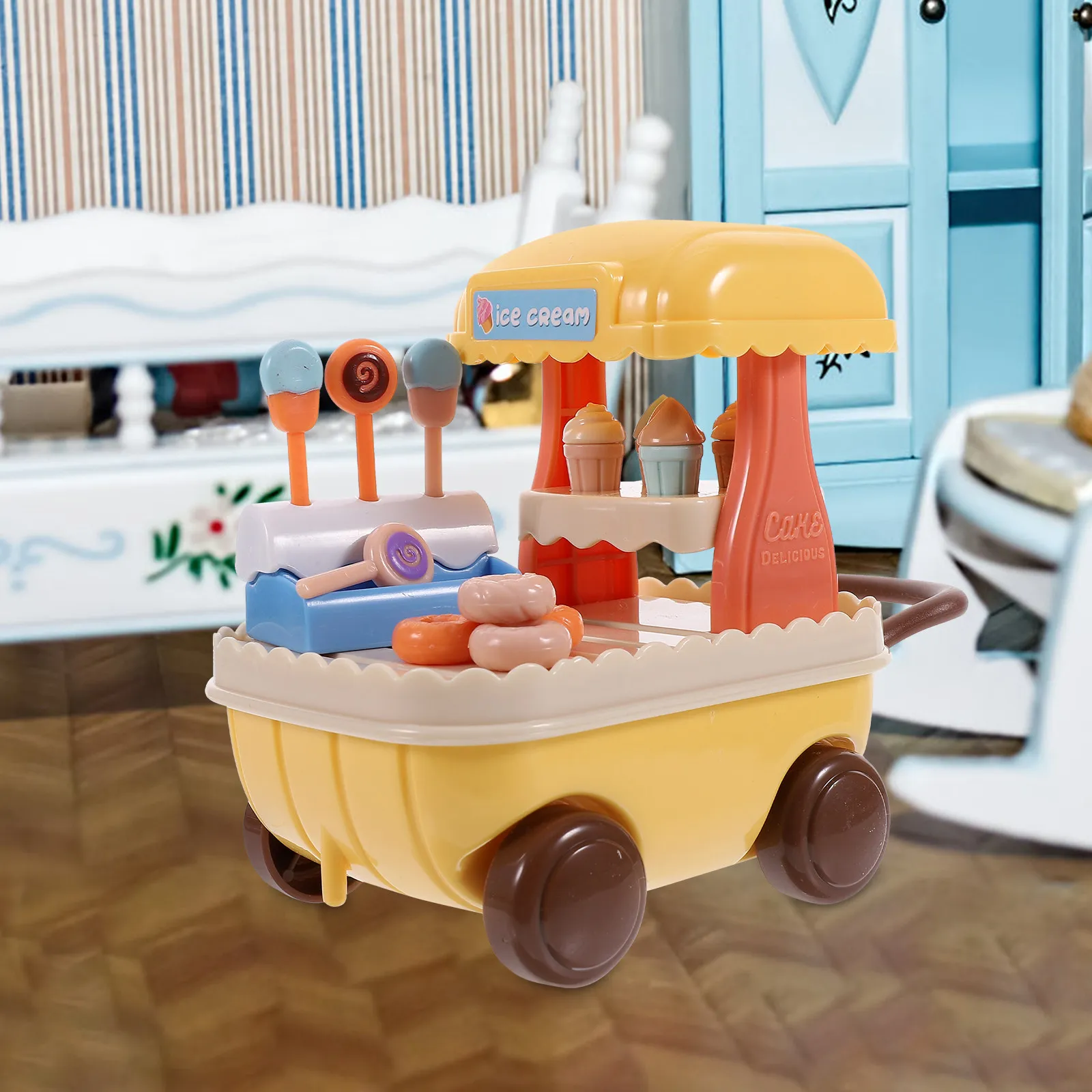 mini-dessert-van-3d-simulation-ice-cream-cart-pretend-play-food-compact-plastic-micro-house-decor-cartoon-dessert-stall-ornament