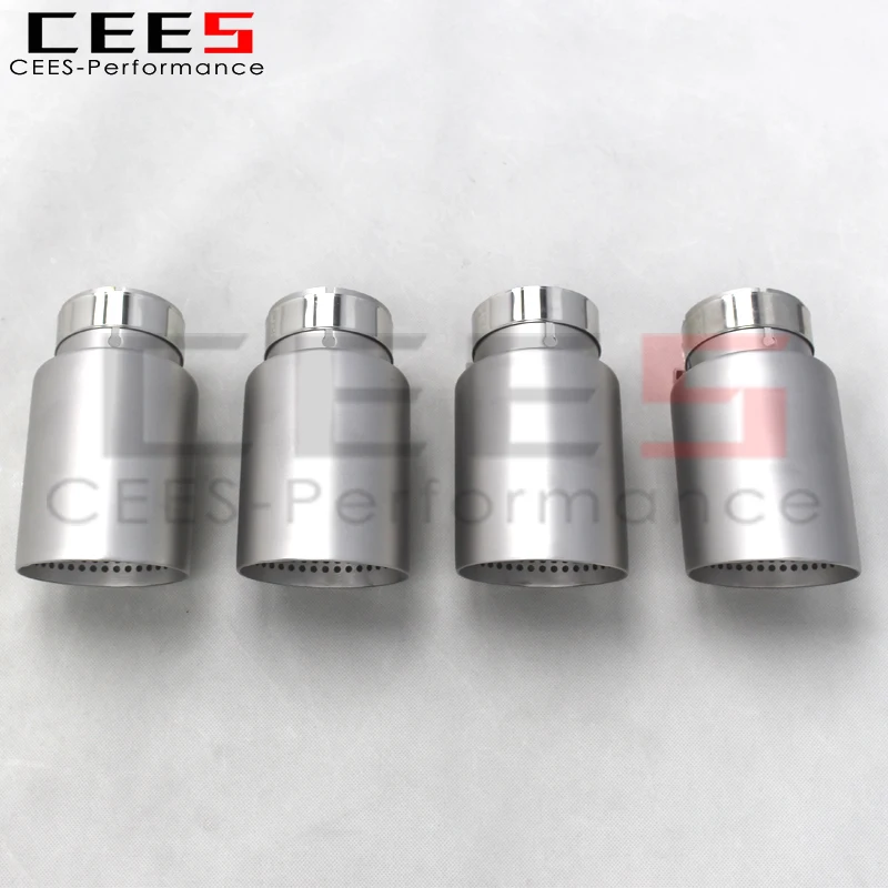 CEES Exhaust Tips For Various Models Racing Stainless Steel Automobile Exhaust Pipe Sandblasting Process Tail Throat mouth