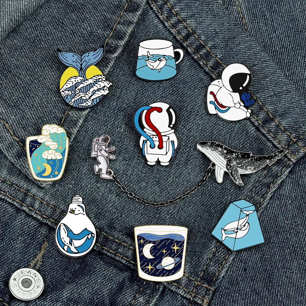 Broche en Denim pour femmes, B - Embroidery Whale avis et prix