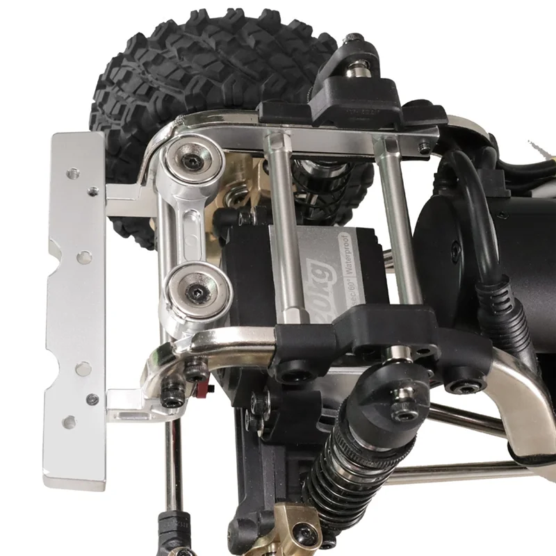 Excelente parachoques delantero de actualización de coche RC fijo para coche Meijiaxin MJX H12Y H12Y + RC, soporte de barra delantera de actualización de Metal