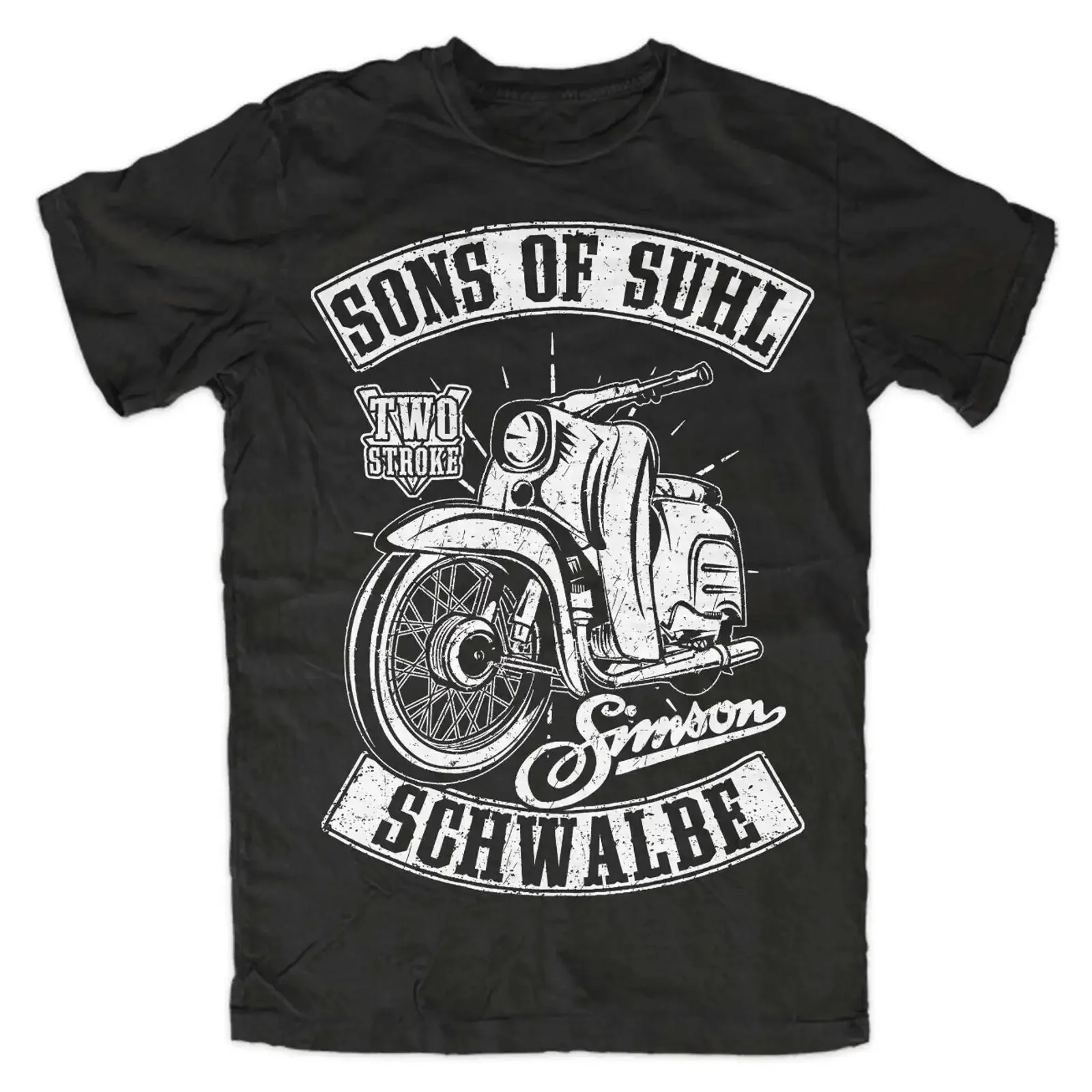 Simson Sons of Suhl Schwalbe T Shirt DDR OSTKULT Moped IFA VEB Minol vintage Washed Slightly Unisex designer clothes Casual