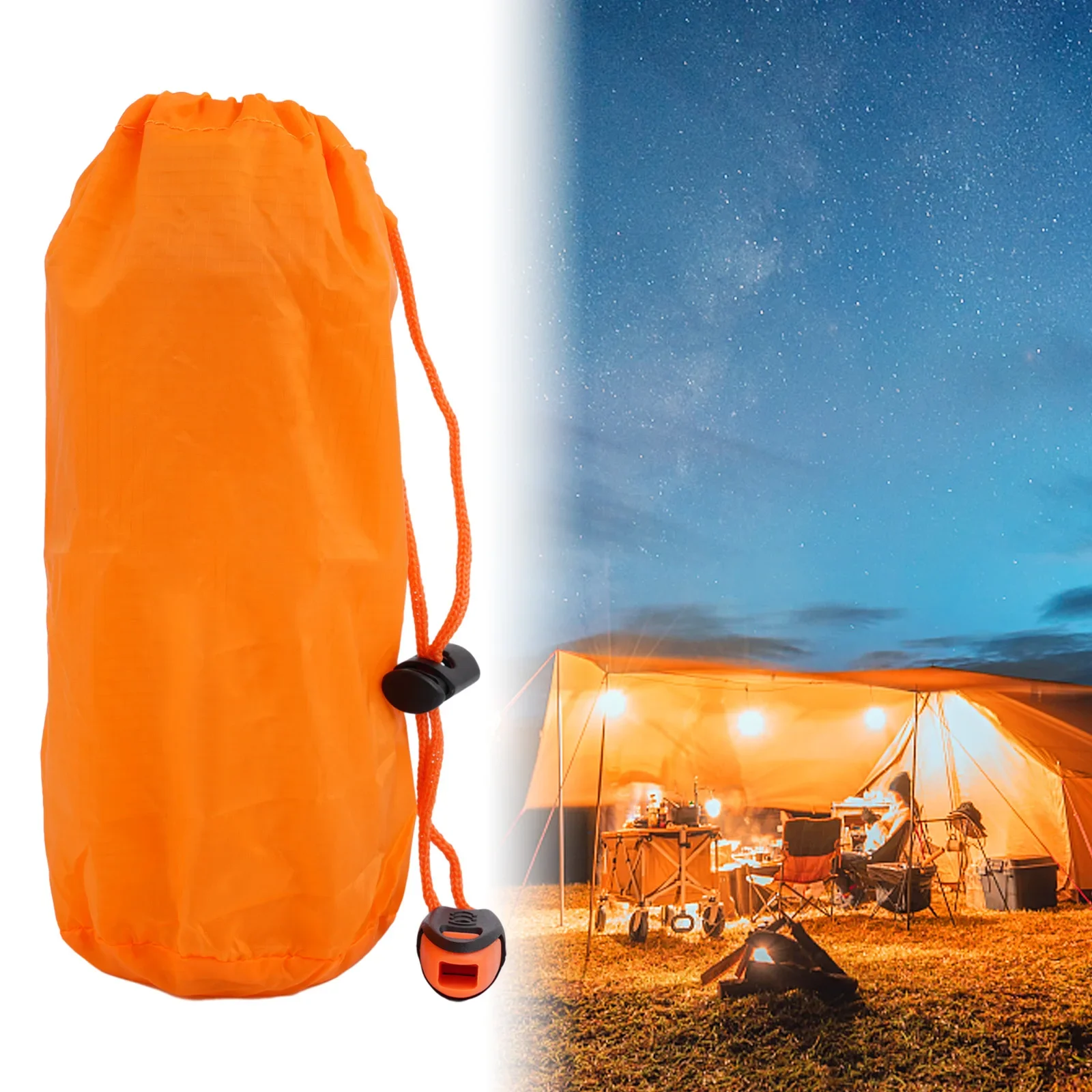 Storage Sack Sleeping Storage Bag Portable Reusable Survival Thermal Waterproof 15*8cm For Camping Lightweight