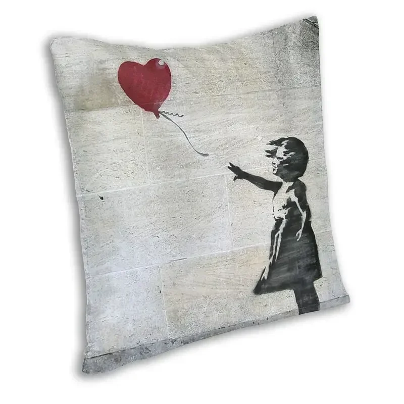 Banksy Street Pop Art Square PillowCase Home Decor Graffiti Artist Cushion Cover Throw Pillow for Sofa Double-sided Printing