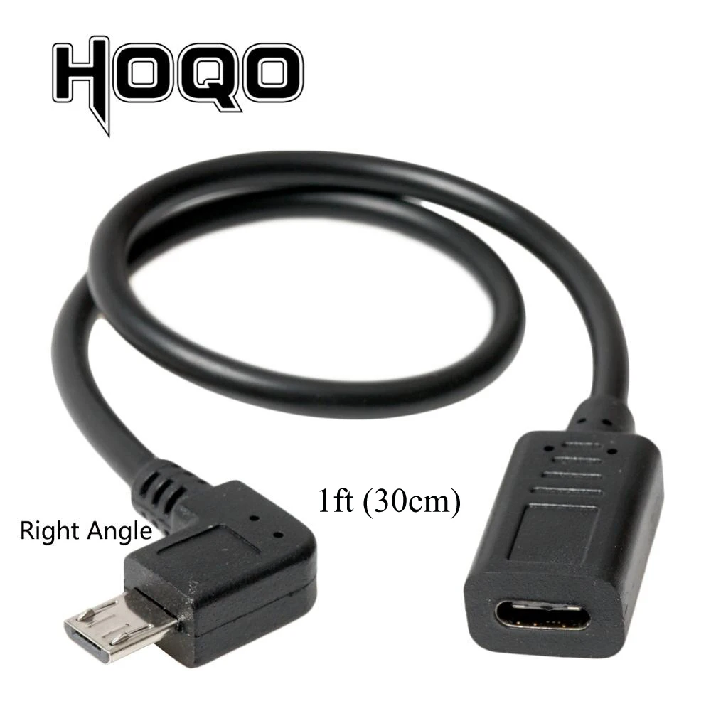 Left Right Angle Micro Usb To Type-c Female to Microusb Male 90 Degree Type C Charge data Adapter Micro USB USBC Convertor