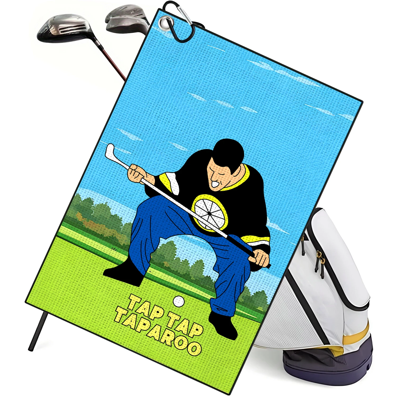 

1 шт. полотенце для гольфа Half Squat из мягких и удобных материалов, а также аксессуары для гольфа — можно прикрепить к сумке для гольфа.