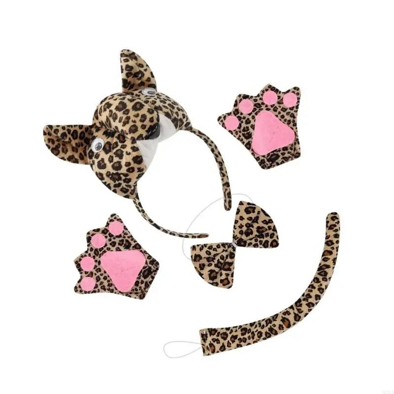 2026 New Exciting and Realistic Leopard Headband Animal Costume Props for Party Goers