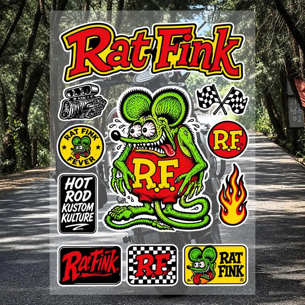 A-R-Ra-TAt Fink-s Streetwear Marken-Aufkleber-Set Wasserdichte Vinyl-Aufkleber für Laptop, Helm, Skateboard, Motorrad, Auto, Handyhülle