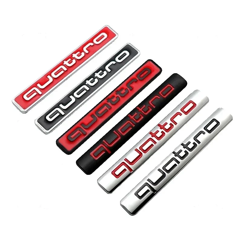 3D Quattro Metal Emblem For Audi A3 A4 A5 A6L A7 A8 Q3 Q5 Q7 S3 S4 S5 RS3 RS4 RS6 R8 TT B5 B6 Car Trunk body Logo Accessories