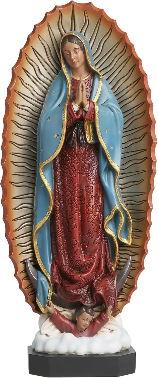 

Статуя Богоматери Гваделупской - 13,5-дюймовая скульптура Девы Марии, расписанная вручную, католический подарок для религиозных поклонников