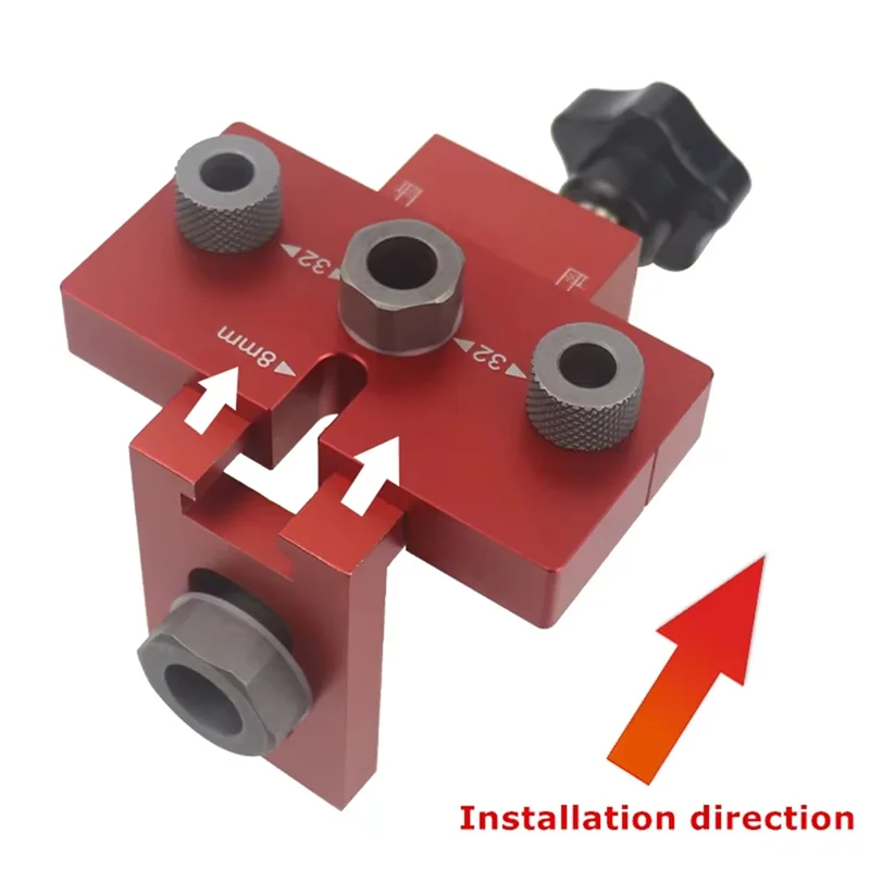 A43F-Universal 3 في 1 النجارة وتد الرقصة عدة ثقب الجيب تهزهز محدد دليل الحفر لتجميع أثاث الخزانة