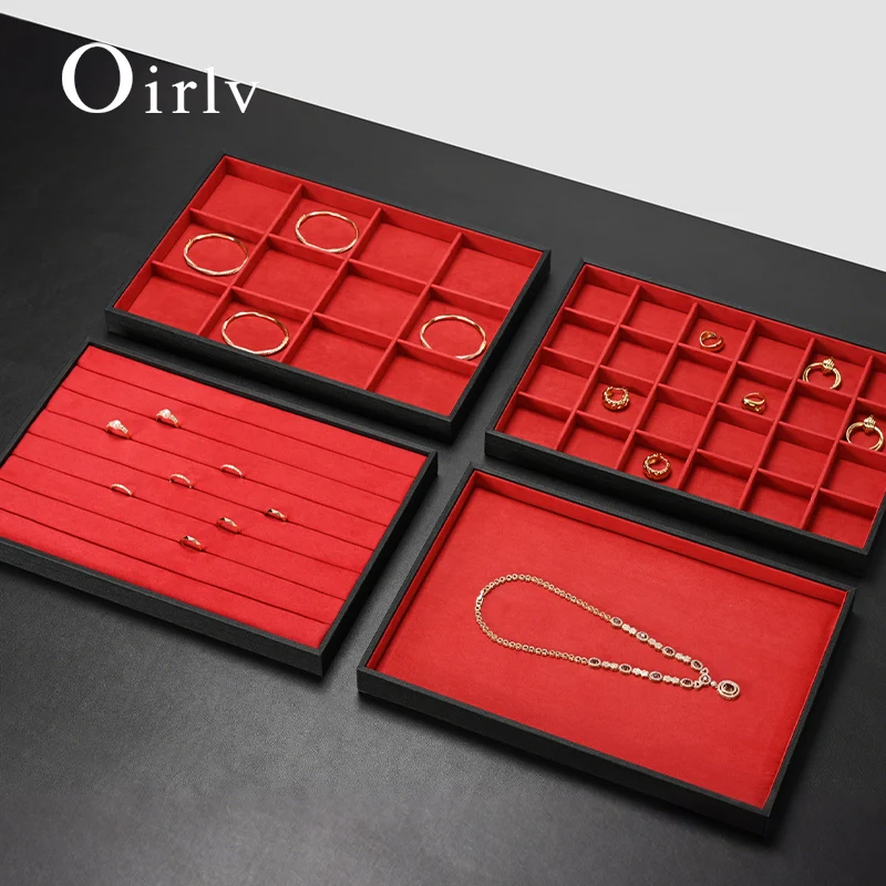 

Oirlv Роскошный лоток для ювелирных изделий Лоток для хранения ювелирных изделий Часы Кольцо Ожерелье Серьги Многофункциональный лоток для демонстрации ювелирных изделий Органайзер для ювелирных изделий