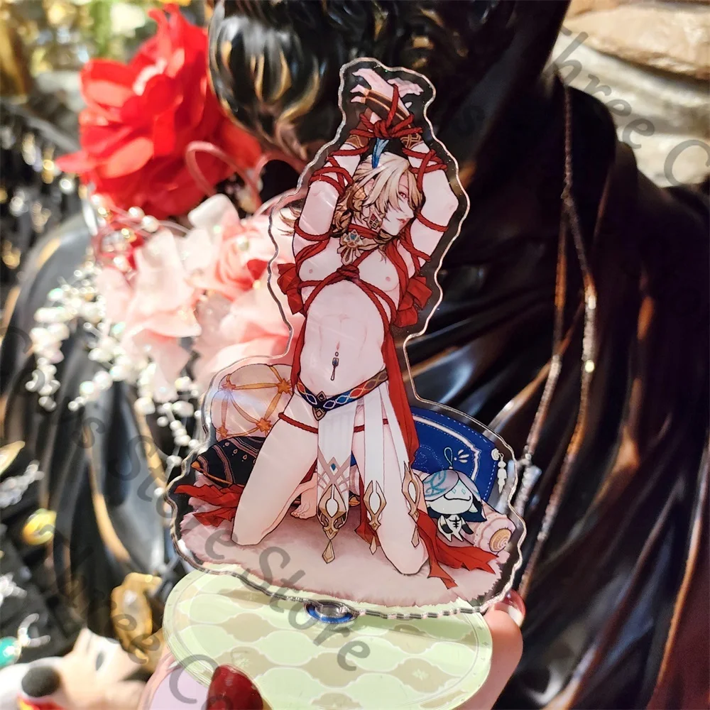 أنيمي جينشين تأثير الهيثم كافيه تأثيري الاكريليك هزة مقاتلة الوقوف الشكل الكرتون تدوير علامة حلية هدية الكريسماس عيد الميلاد #4