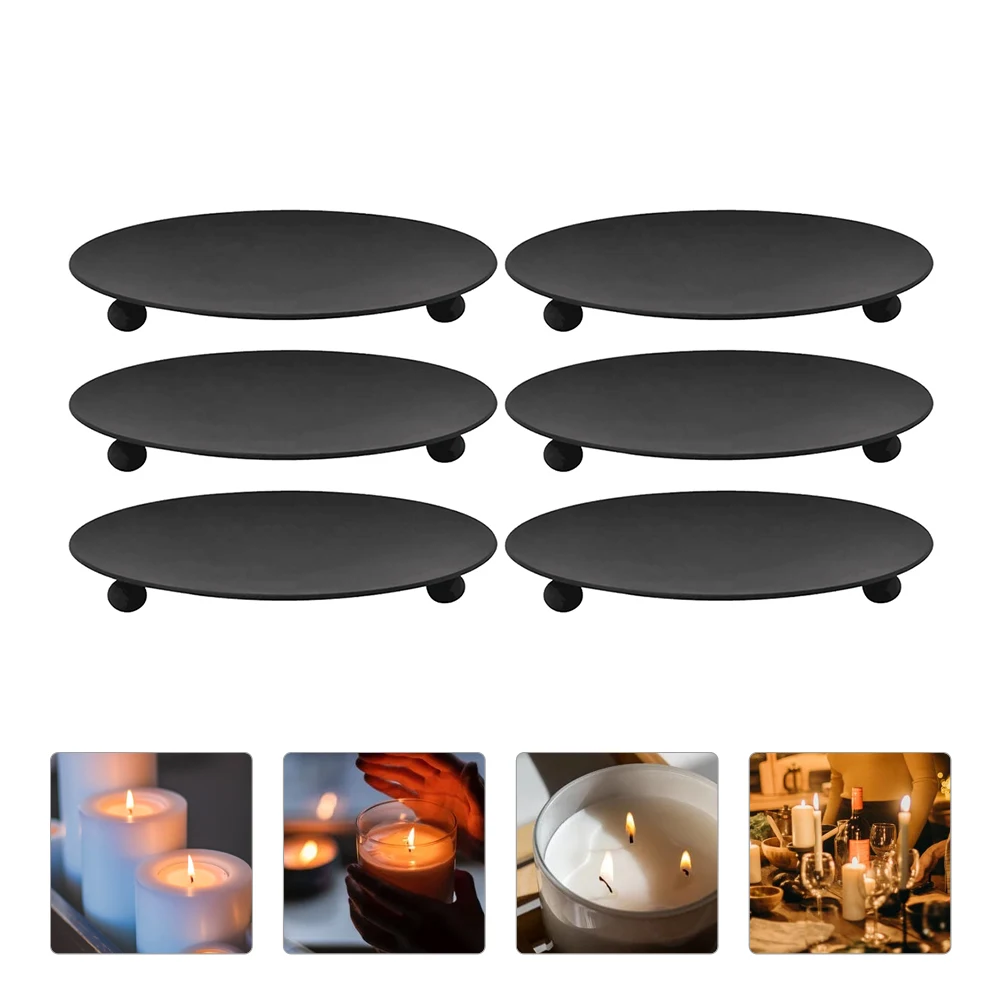 

6pcs Iron Holder Metal Stand For Wedding Party Decor Simple Tray Centerpiece Home Decor Gift