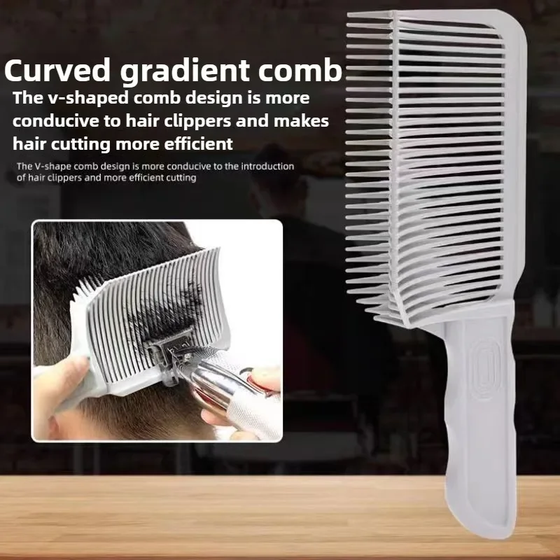 Fading Comb Professional Barber Clipper Blending Flat Top Styling Tool Hair Cutting Comb for Men Heat Resistant Fade Brush Salon