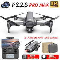 SJRC F22S PRO MAX Drone 8K 2-Axis PTZ HD Dual Camera Laser Obstacle Avoidance Brushless Motor GPS 5G WIFI RC FPV Quadcopter Toys