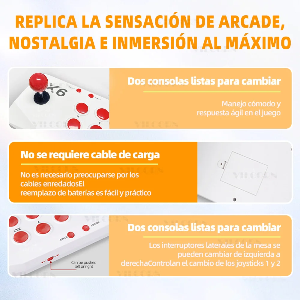 ممر ريترو لعبة فيديو وحدة التحكم 4K HD لعبة عصا لماامي سيجا أركيد وحدة التحكم القتال عصا مع الألعاب الإسبانية 1 لاعب