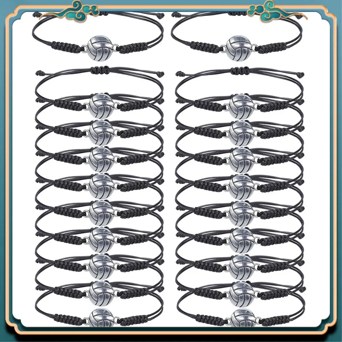 

ABMV-20 шт. очаровательные регулируемые волейбольные браслеты спортивные волейбольные браслеты для подростков игроков спортивной команды