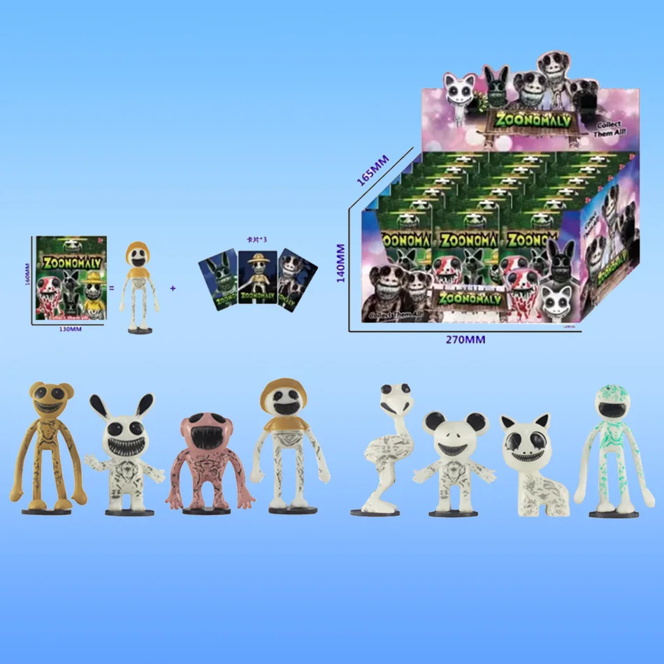 Zoonomaly Blind Box Toys Zoo Smile Cat Monster Anime Figures Mystery Boxes With 3 Cards Surprise Toys Navidad Gift ﻿
