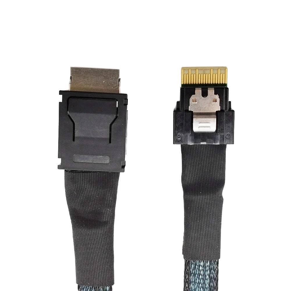 SlimSAS SFF-8654 4X 42P إلى كابل Oculink SFF-8611 4X 42P، SFF8654 إلى كابل SFF8611