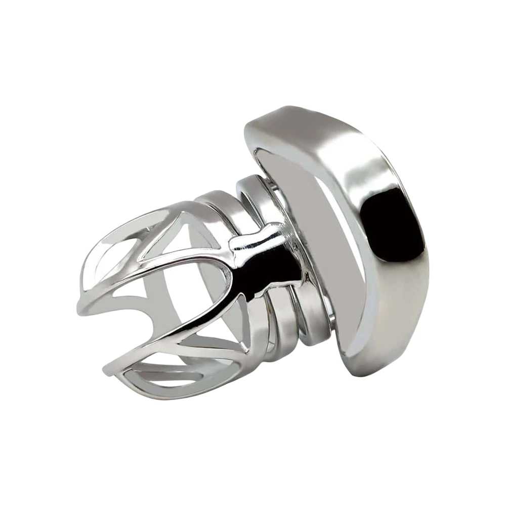 FRRK Full Hollow Stainless Steel Male Chastity Cage Cock Lock Penis Rings 정조대 Abstinence Restrain Device Sex Toys Femboys 18 - view 5