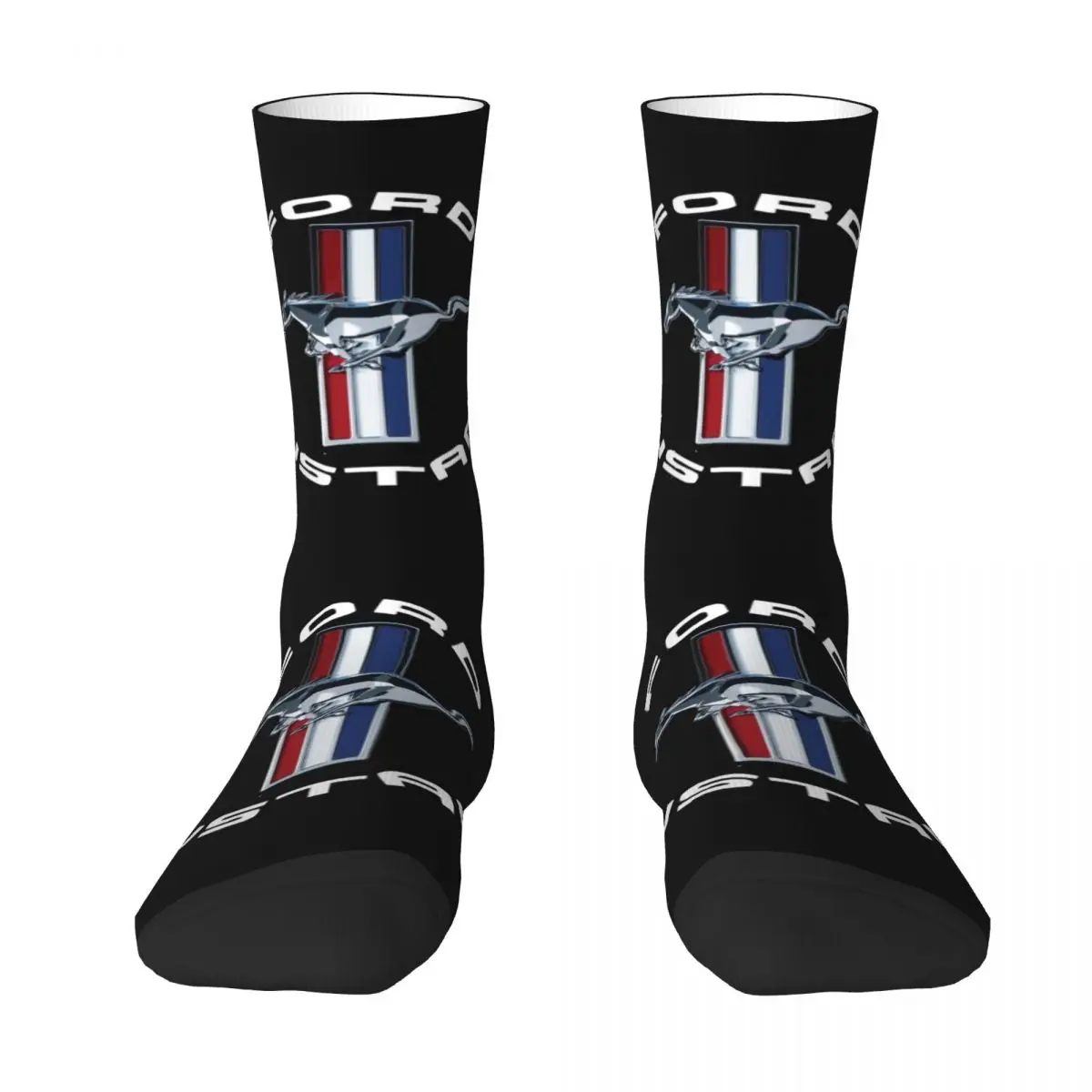 Ford Mustang Socks Harajuku Sweat Absorbing Stockings All Season Long Socks Accessories for Unisex Gifts