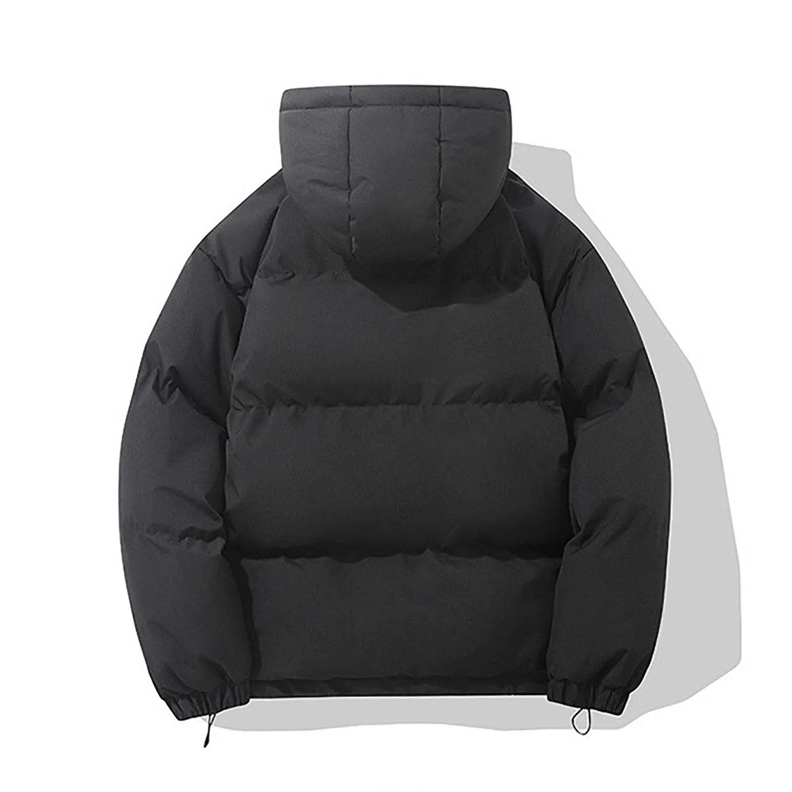 Mens Outdoor Down Jacket Coat Long Sleeve Turn Down Pocket Solid Color Good Quality Streetwear Hooded Male Zippered Coat