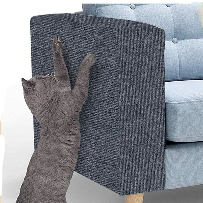 Wall Anti Cat Scratch Sofa DIY Cats Scratch Board Sofa Protection Paws Sharpen Trimmable Self-adhesive Carpet Cats Scratch Board