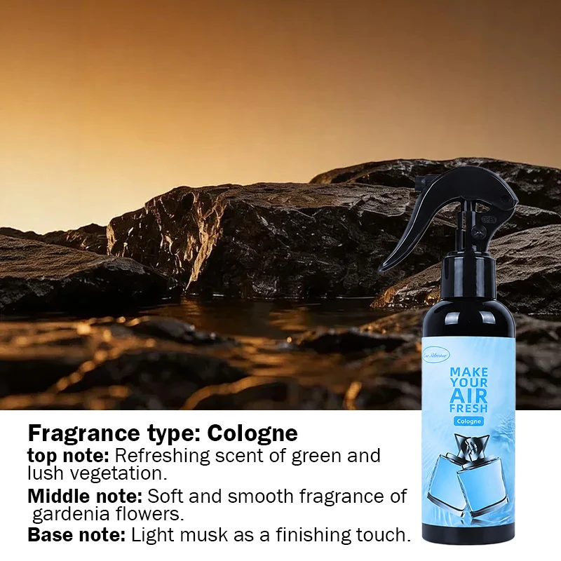 1pcs Cologne Premium Car Air Freshener, 150ml Fragrance Spray for Cars, Homes, Clothes and Bathrooms, Long-Lasting Pleasant Scent, Romantic Atmosphere, Ideal for Wardrobes, Pet Rooms, Lockers, Shoe Cabinets, Offices, Hotels, Gifts, Weddings/Travel