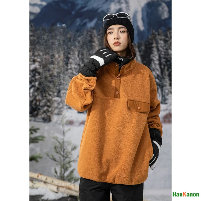 Men's Volcano Velvet Fleece Jacket | Stand Collar & Button Placket | Windproof & Warm | Outdoor Leisure OOTD Unisex