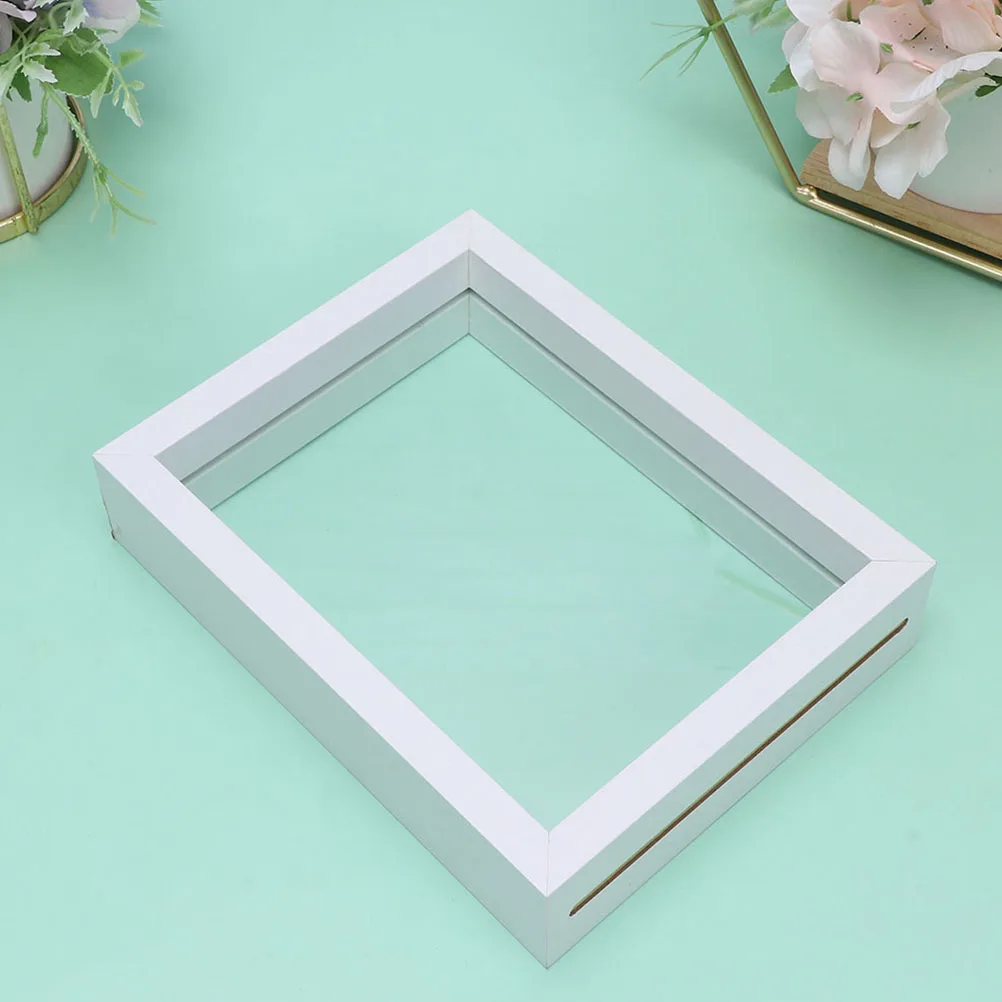 Glass Plant Specimen Frame Wooden Diy Display Box For Dried Flowers Butterflies Desktop Craft Decoration Simple Style