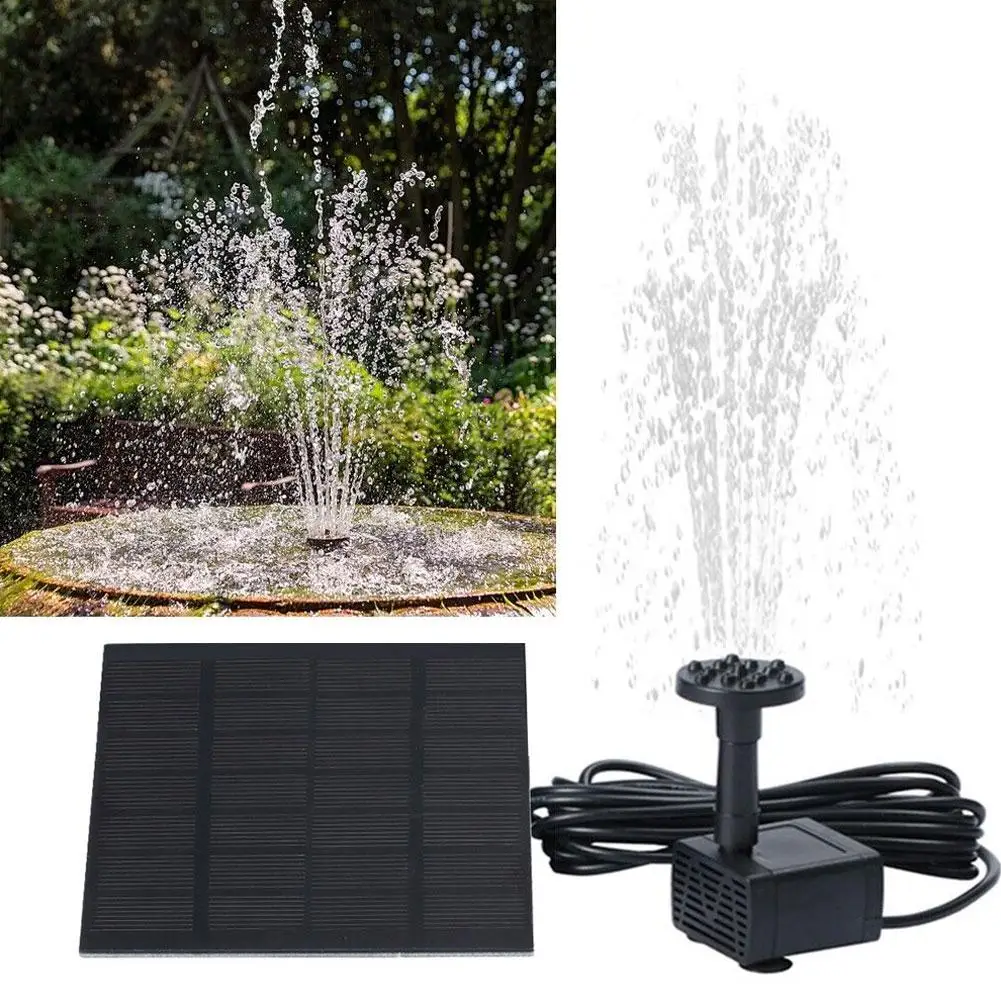 

DC 7V Solar Water Pump Fountain Pump With 6 Nozzles Aquarium Wave Maker Decorative Prop For Bird Bath Pool Garden Fountain D2X3