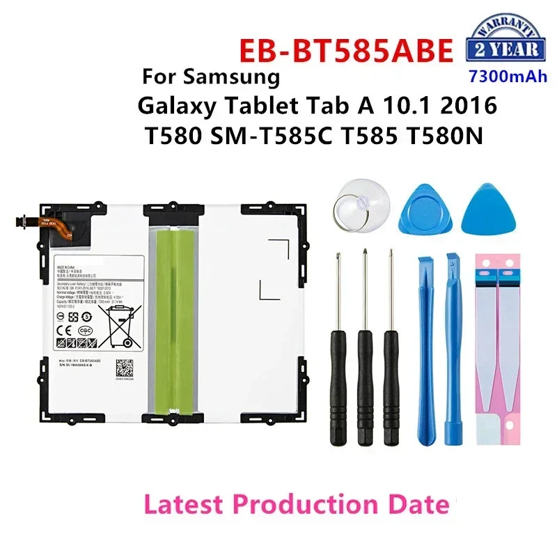 

Brand New Tablet EB-BT585ABE 7300mAh Battery For Samsung Galaxy Tablet Tab A 10.1 2016 T580 SM-T585C T585 T580N +tools