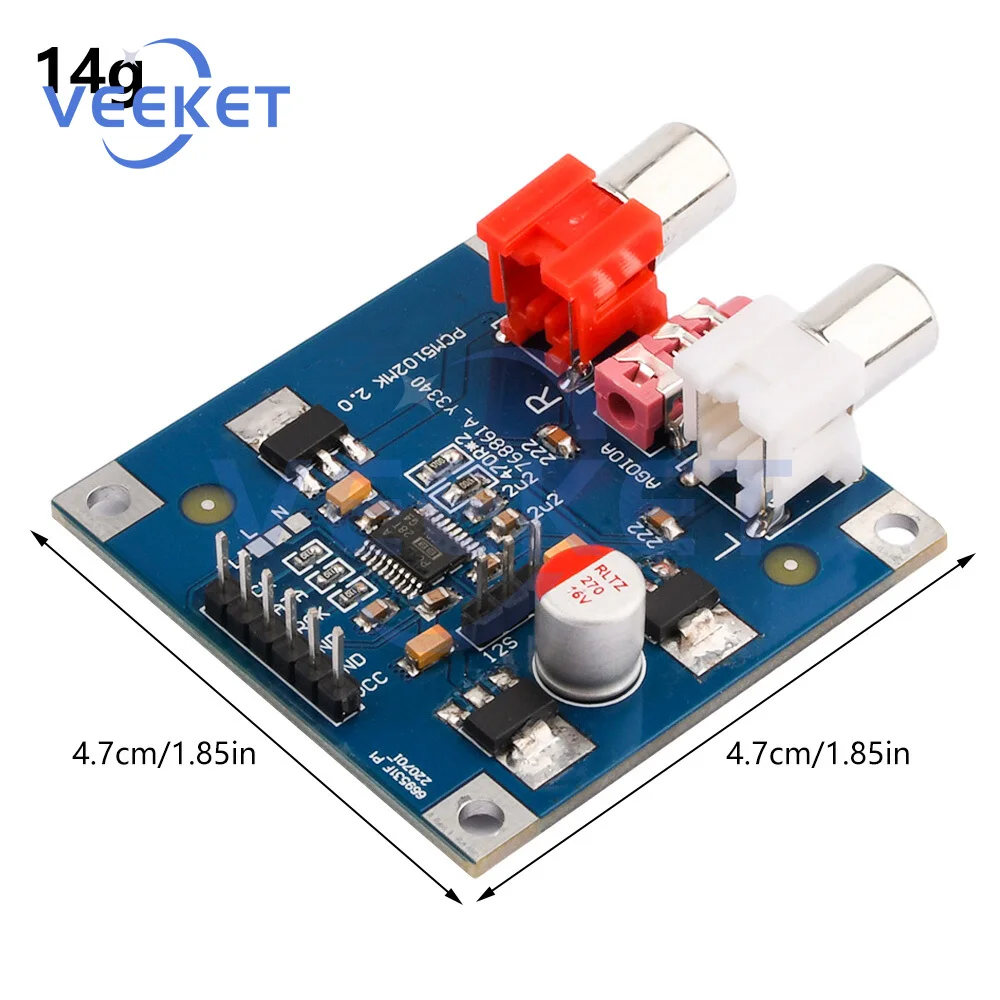 PCM5102 DAC Decoder I2S Player Assembled Module 32Bit 384K Beyond ES9023 PCM1794 Decoder Board Support for I2S /left-justified