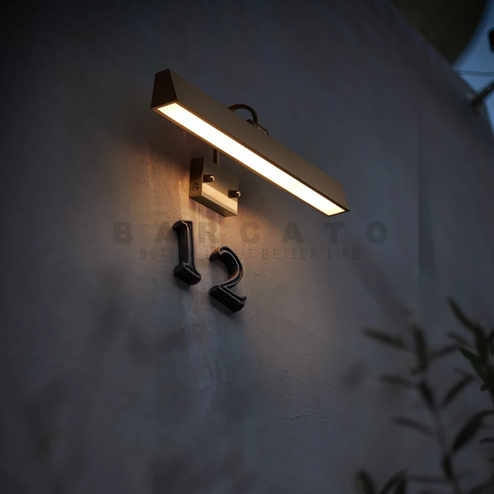 Imagem -03 - Lâmpada Led de Parede à Prova Dágua Moderna Long Strip Porch Luz Iluminação Exterior Garden Porch Varanda Sconce 110v 220v Novo Ip65