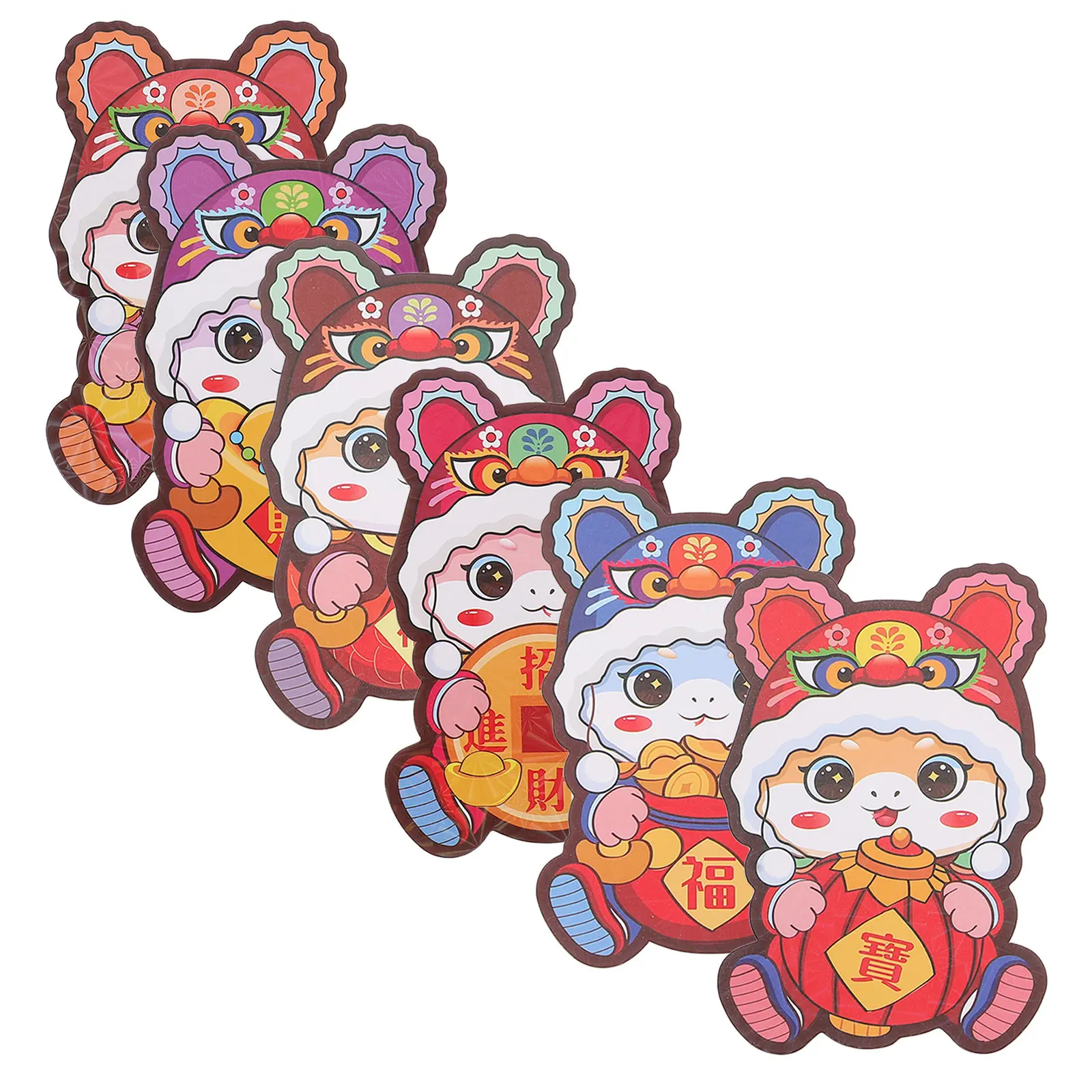 

30pcs 2025 Year Of The Snake 3D Cartoon Red Envelopes Heavy Duty Lunar New Year Hong Bao For Family Gatherings Baby Showers